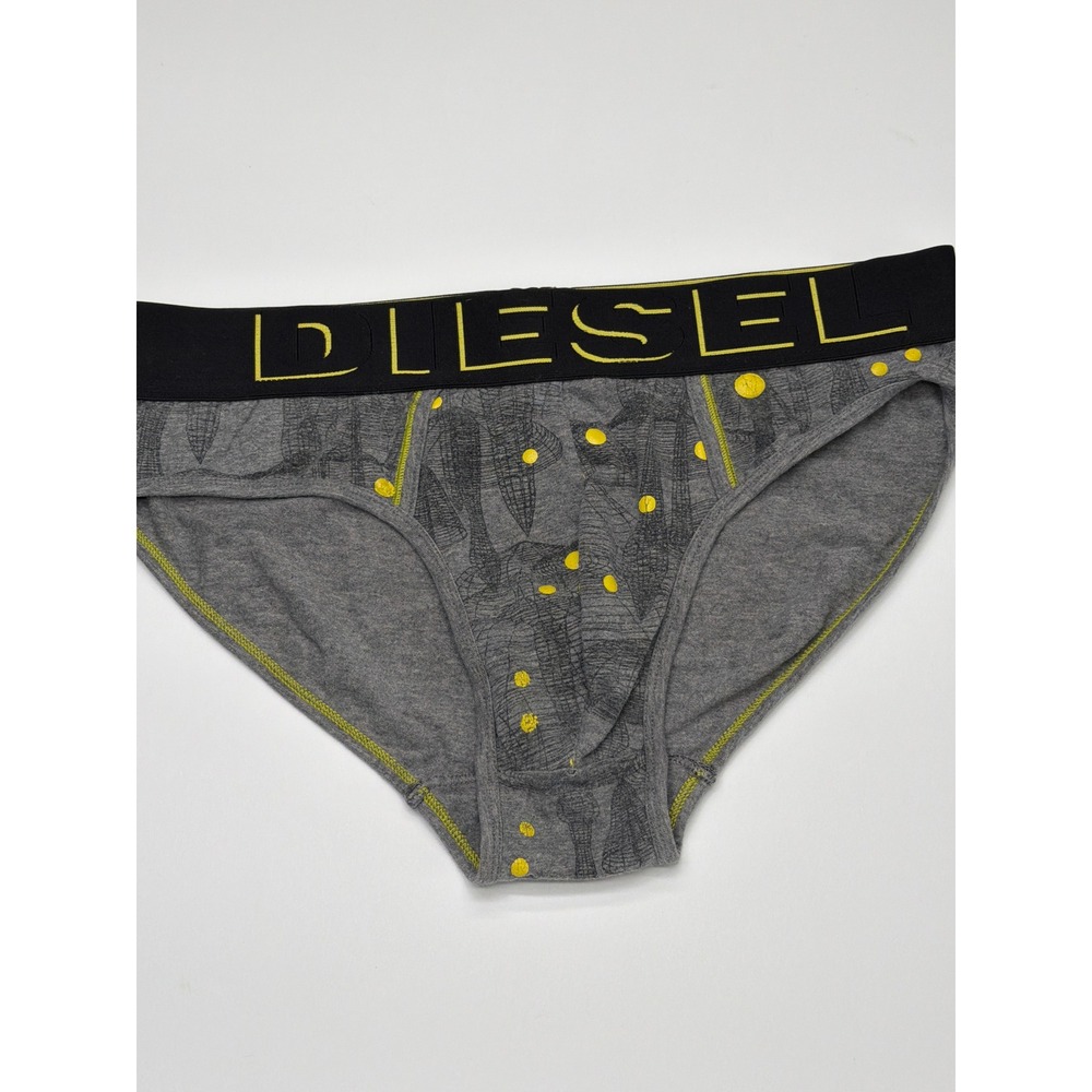 Diesel Men's Briefs Print Yellow Dot Elastic Waist Band Size Medium /‎ 4